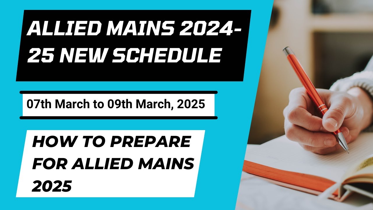 Allied Mains 2024-25 New Schedule || How to Prepare for Allied Mains 2025 || #hpgk #hpallied