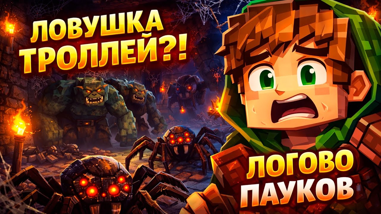 Попал в логово пауков и в ловушку троллей 😱 Hytale внезапно стал хоррором | Выживание в Minecraft 2