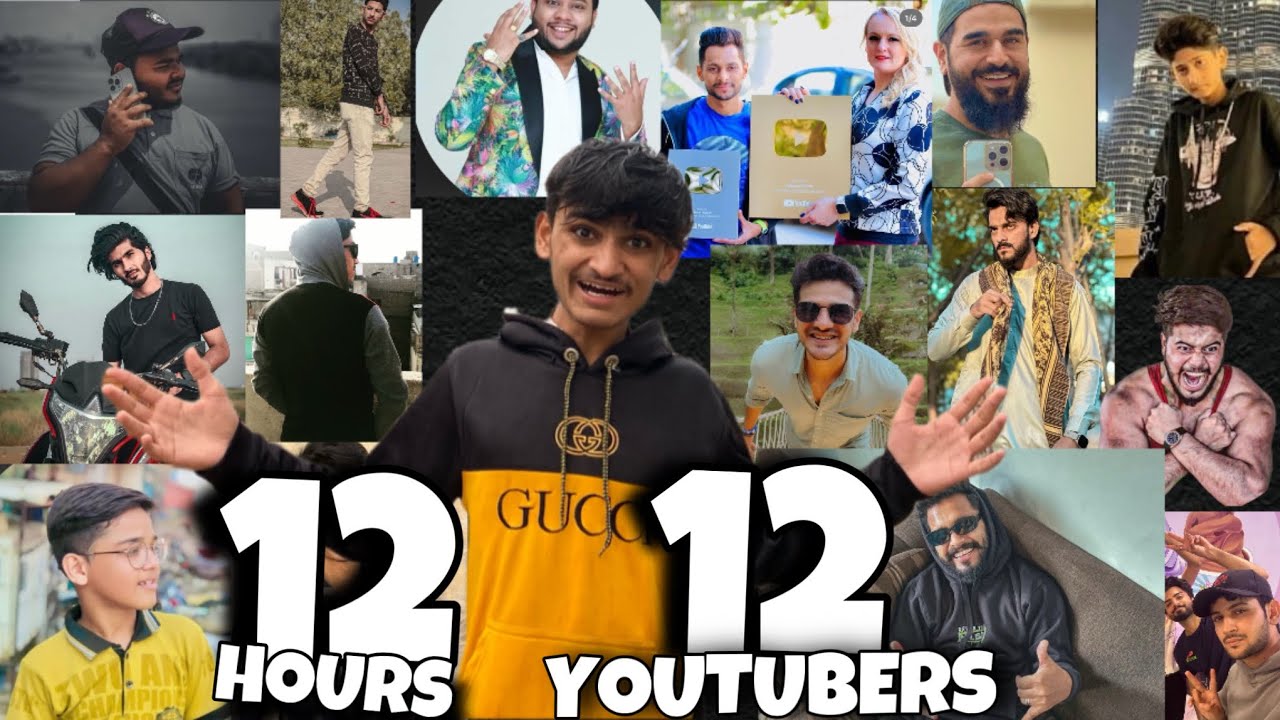 12 Hours 12 Youtubers😱||Challenge||