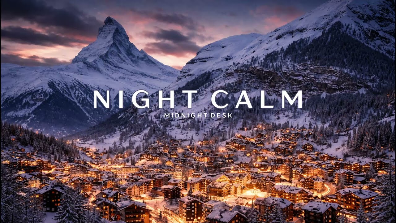 Night Calm ❄️ | Deep Focus Music from the Swiss Alps | Midnight Desk