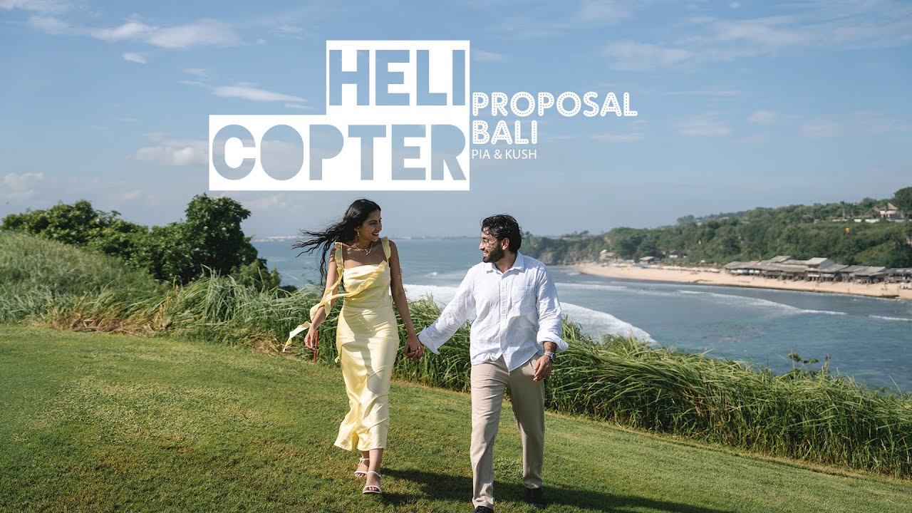 Epic Helicopter Proposal in Bali 💍✨ | She Said YES in the Sky! Pia & Kush