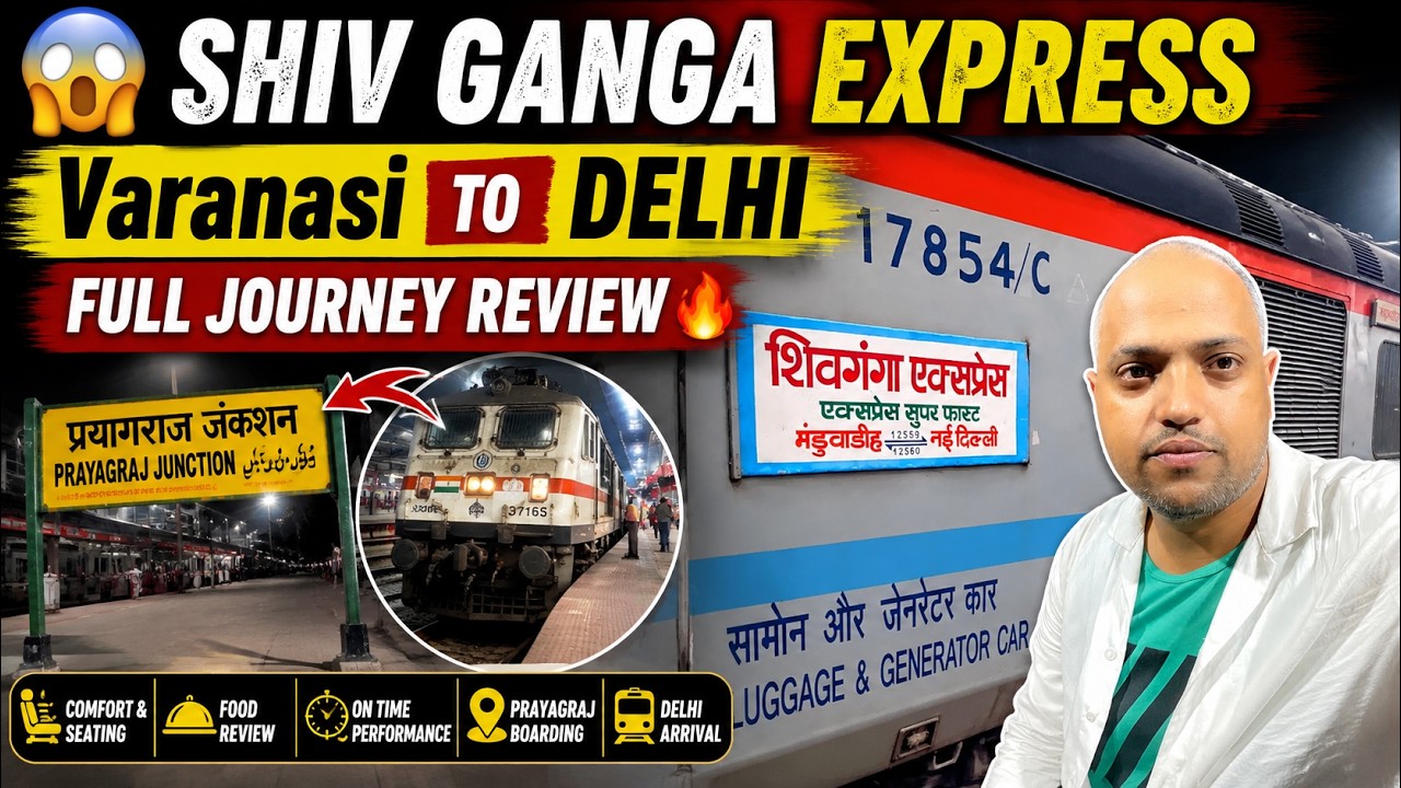 ✨ Boarding Shiv Ganga Express at Prayagraj | Varanasi  To Delhi Train Journey
