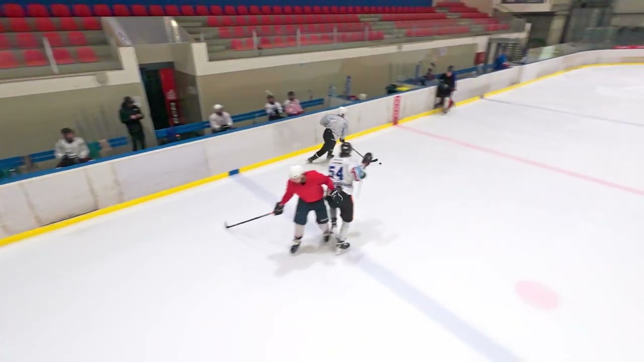 fpv drone filming a hockey game