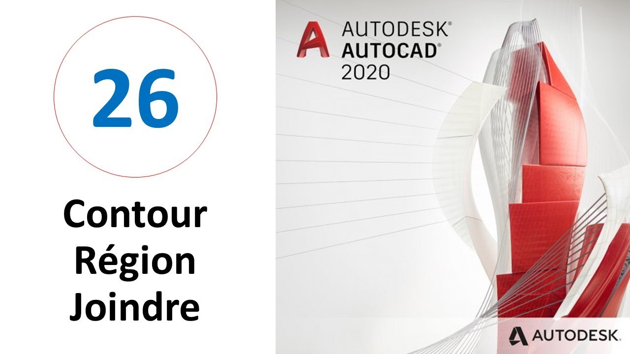 26) Formation AutoCAD Darija: Différence entre Contour, Région, Joindre