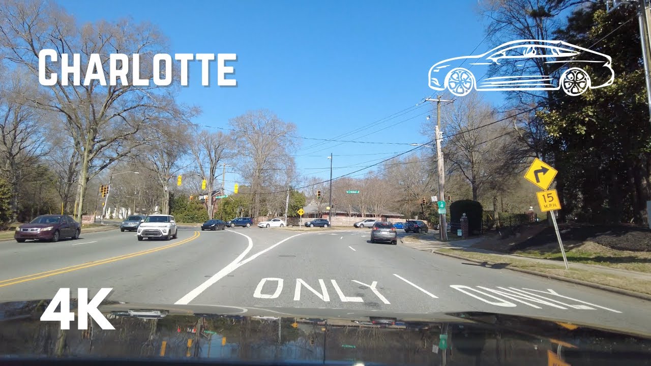 Charlotte - Driving - North Carolina | 4K