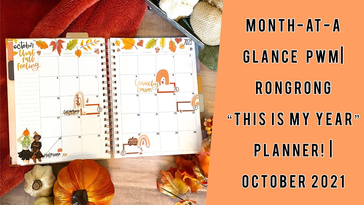 MONTH-AT-A-GLANCE PWM | RONGRONG THIS IS MY YEAR PLANNER! | OCTOBER 2021