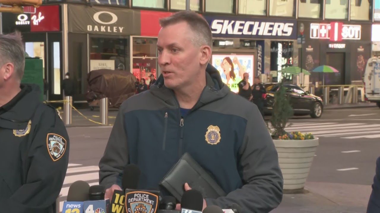 NYPD Officials Provide Update On Times Square Shooting