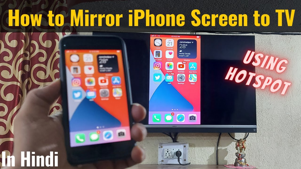 How to Screen Mirror iPhone to TV with Hotspot without WiFi | Chromecast iPhone