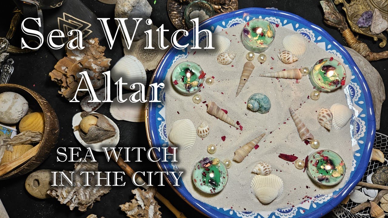 Sea Witch Altar , Sea witch in the city, Pagan crafting