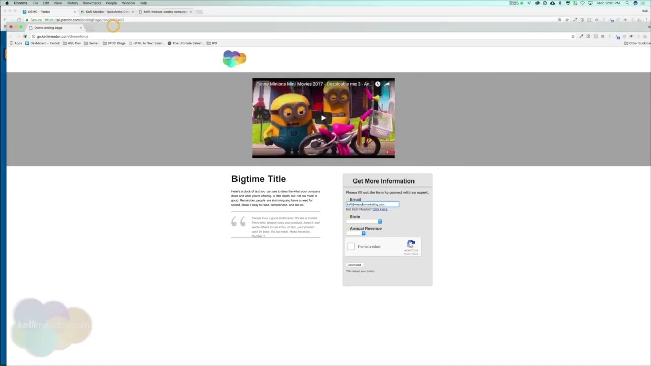 Pardot (Account Engagement): Landing Pages