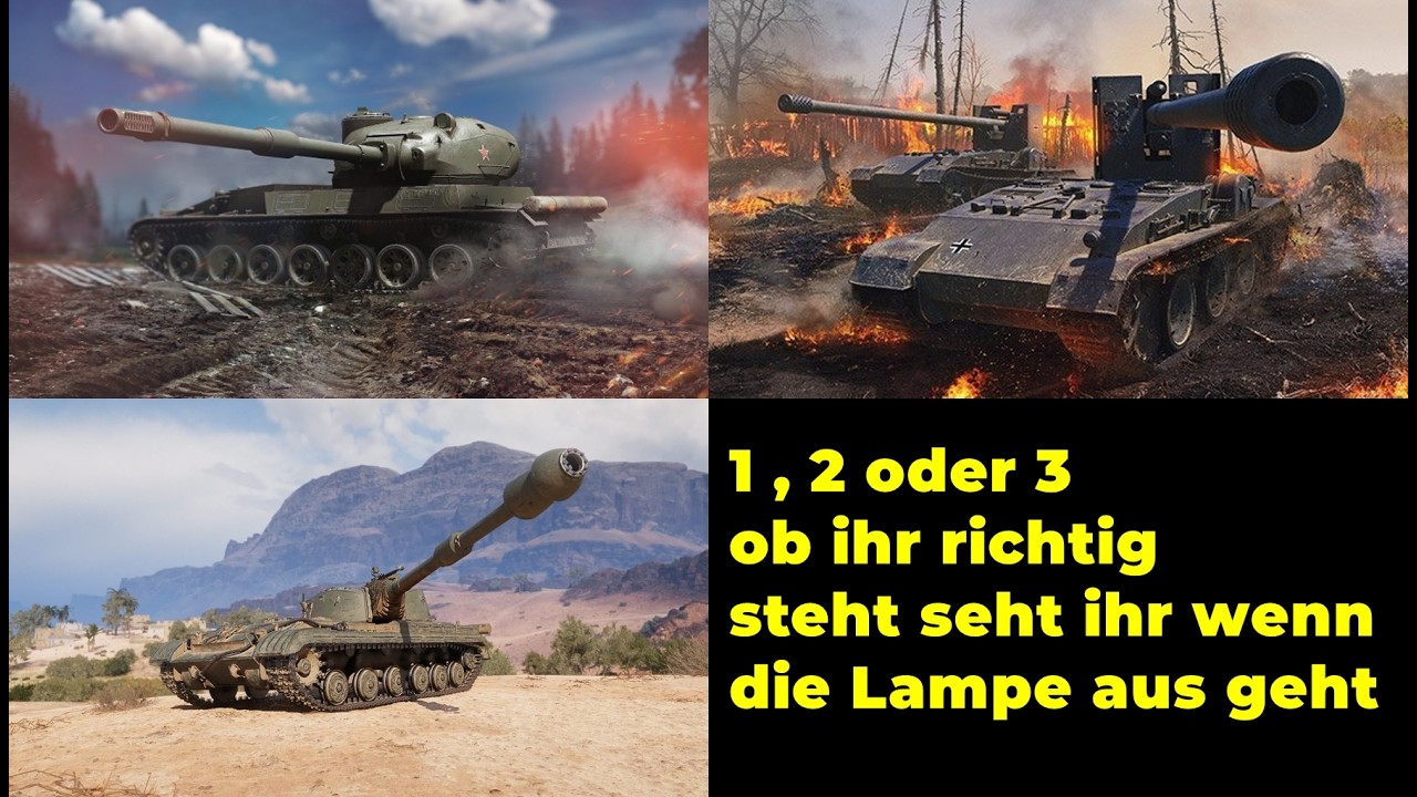 World of Tanks (Xbox SX Ger) 1 2 oder 3 ob ihr richtig steht seht ihr wenn die Lampe aus geht fertig