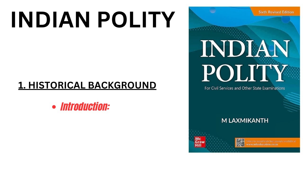 INDIAN POLITY  by M LAXMIKANTH - Lecture 1(Introduction) in English