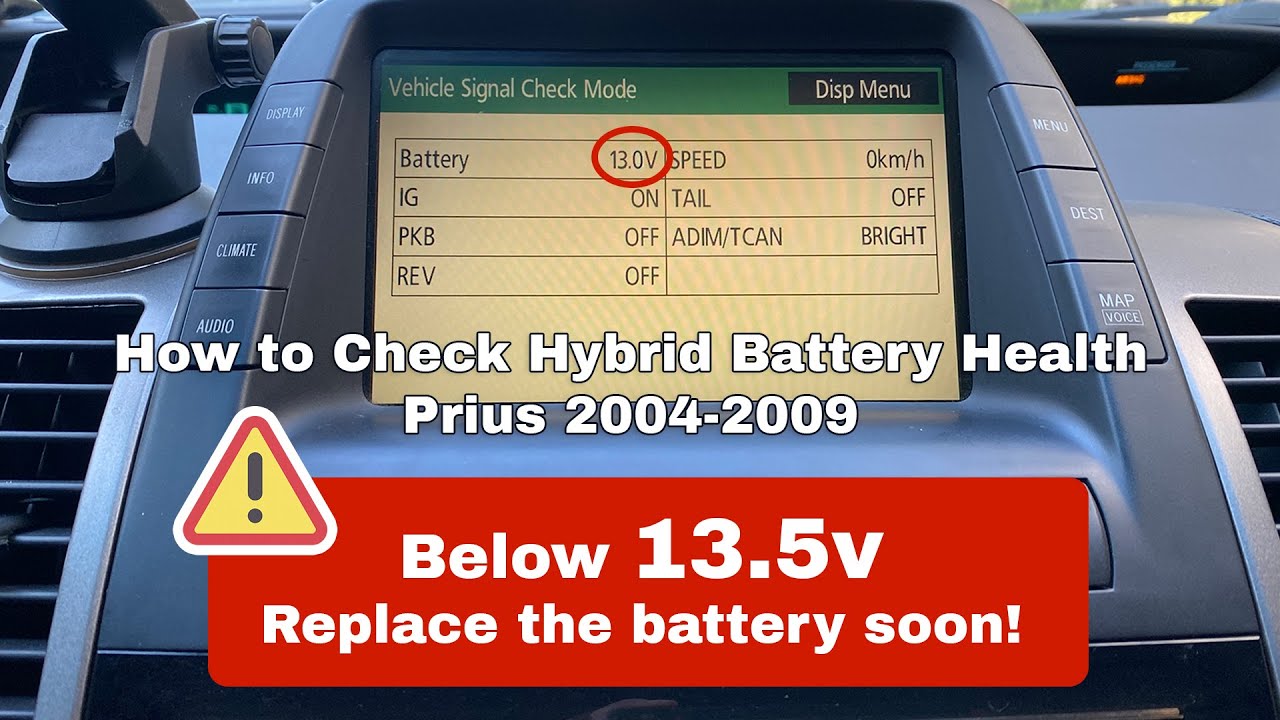 Как проверить напряжение аккумулятора Prius 2004-2009