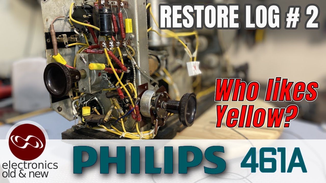 Who likes Yellow? Dry wire everywhere in this old lady. Philips 461A restoration - part 2.  #PCBWay#