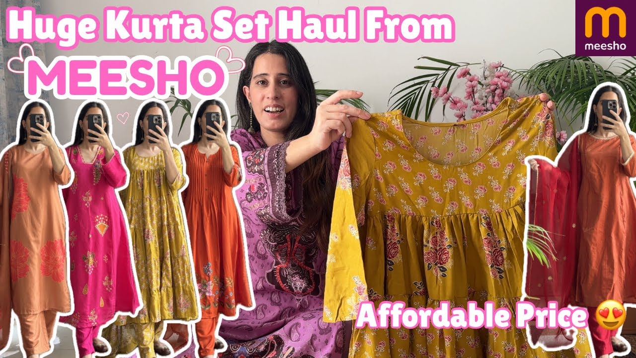 Meesho Haul | *HUGE* Meesho Anarkali / A- Line Kurta Sets Haul 😍 | Affordable & Stylish | #meesho 