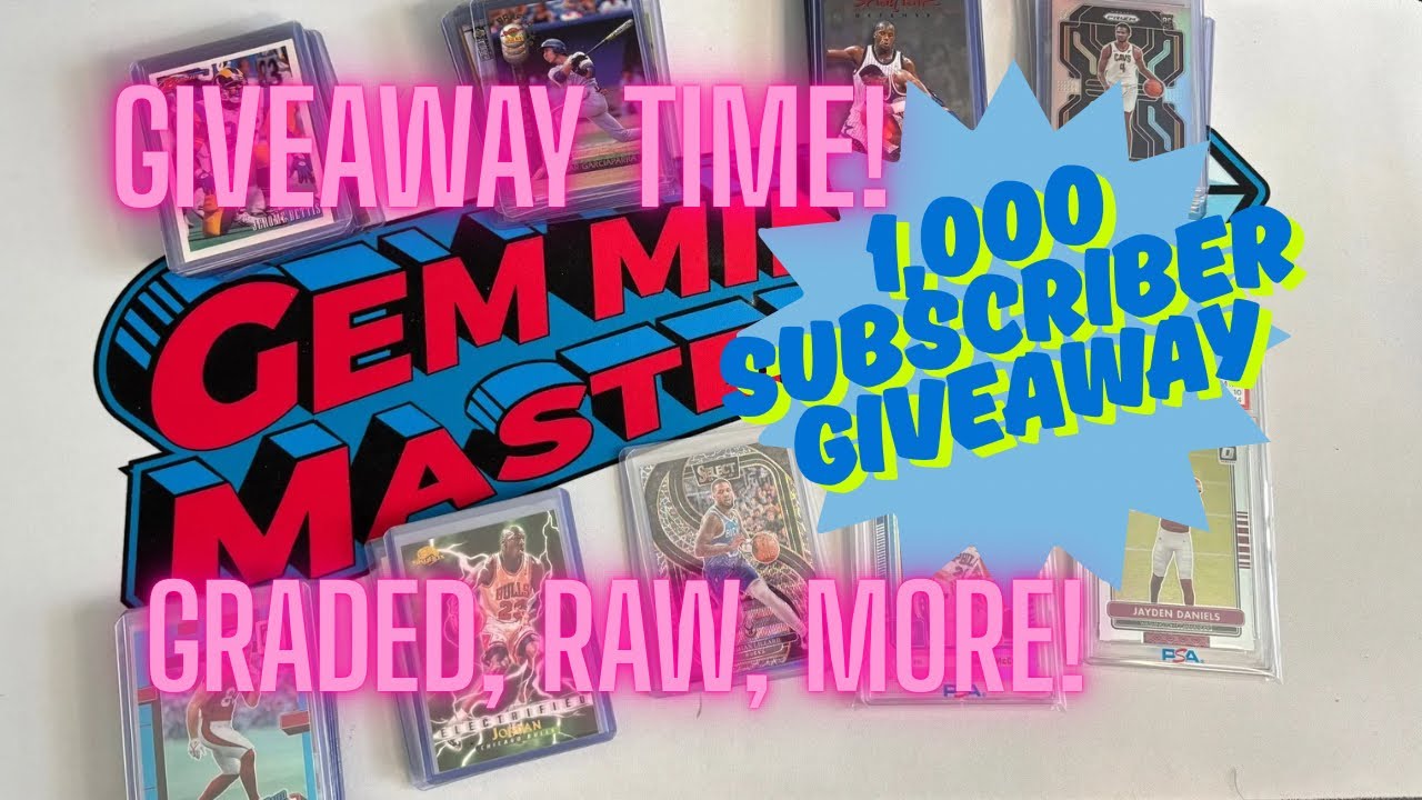 FINAL GIVEAWAY (1,000 Subscribers!) Chance!  Enter to Win Graded Cards, Michael Jordan, and MORE!!