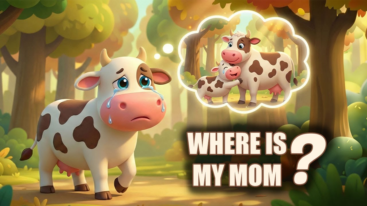 Where Is My Mom? 🐄 | Baby Cow Lost in the Forest | Kids Story Song
