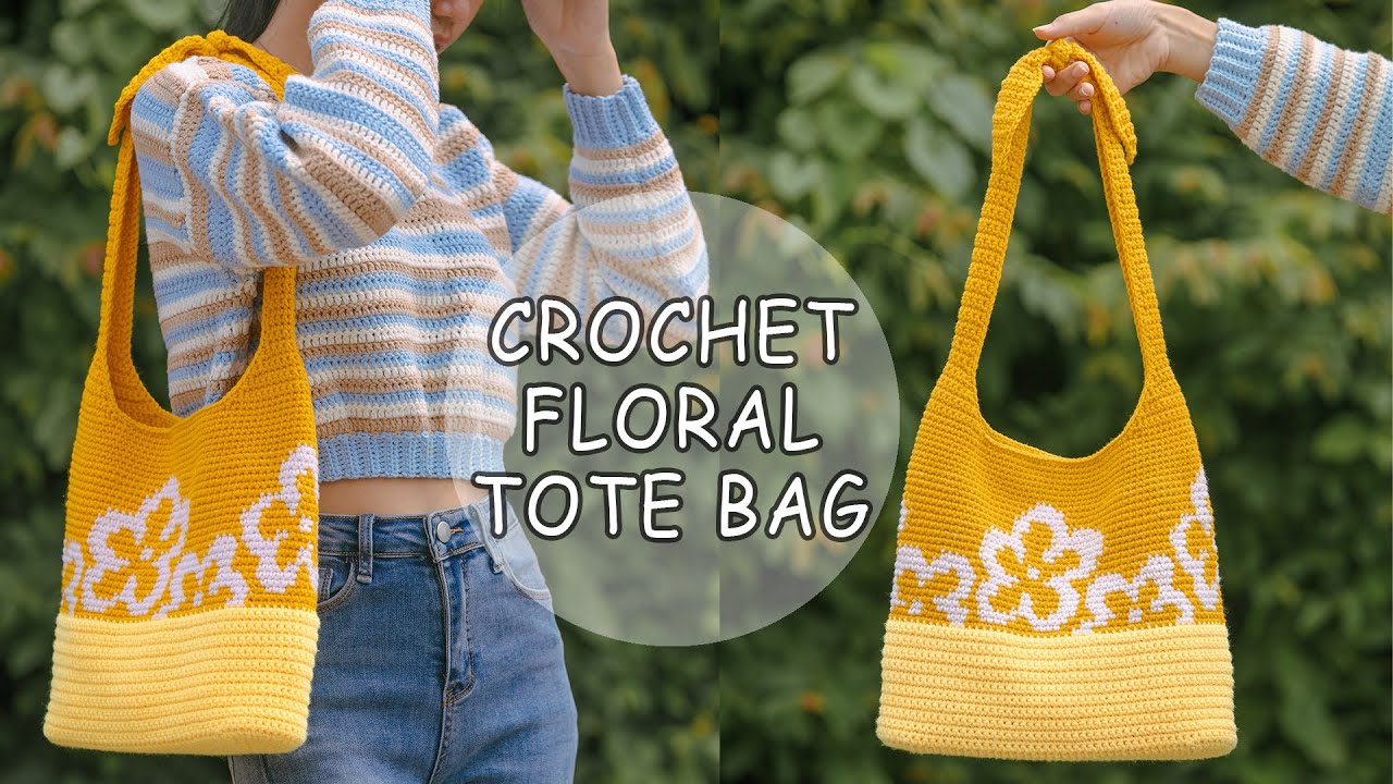 Easy Crochet Floral Tote Bag Tutorial | Friendly For Beginners | Chenda DIY