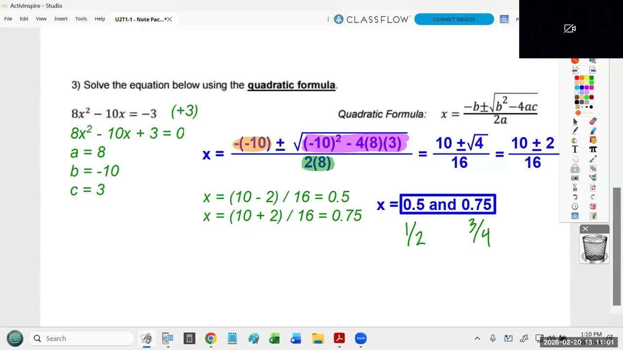 2-20-2026 - CHS - OBEN - 2-YR ALGEBRA 2 AB - Extra Review