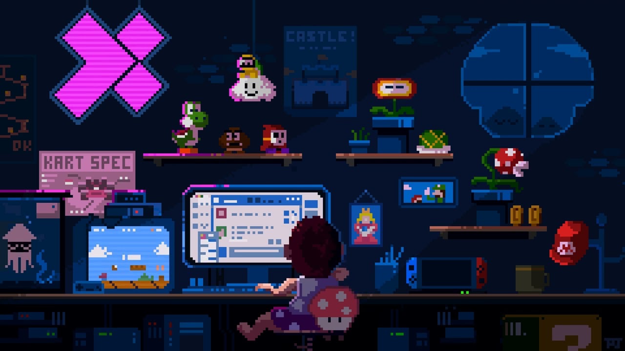 pixelart mario wallpaper video