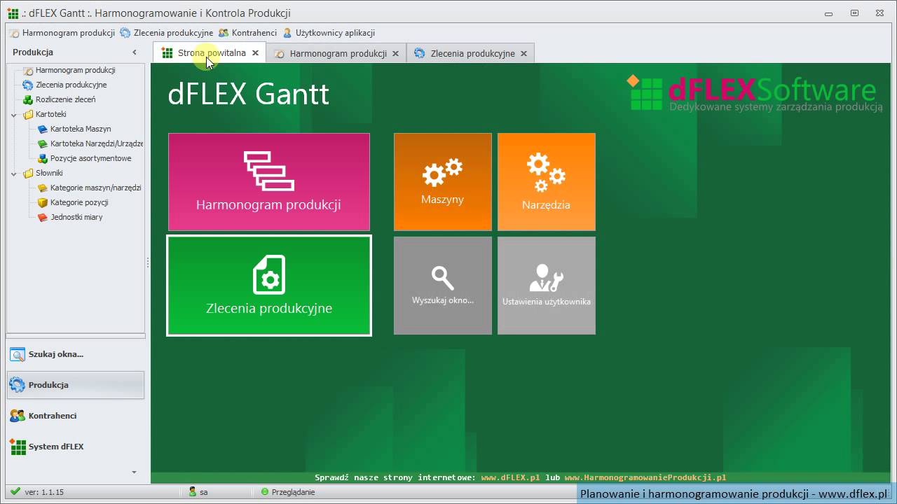 Harmonogramowanie i planowanie produkcji dFLEX Gantt - prezentacja interfesju cz. 1
