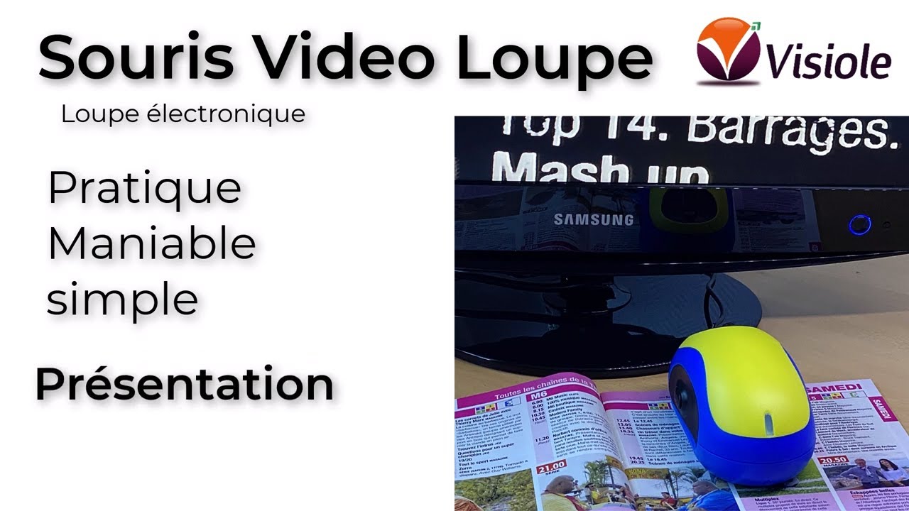Comment lire sur sa TV avec la Souris vidéo loupe et une DMLA ?