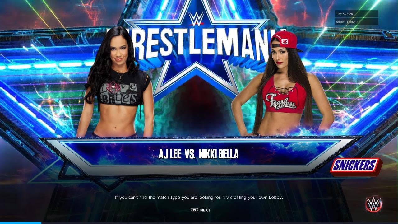 WWE 2K23 - AJ Lee vs. Nikki Bella (Online Match)