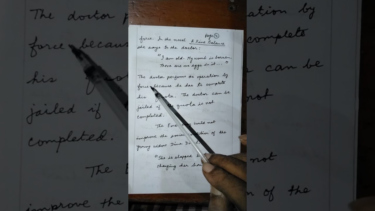 A Fine Balance by Rohinton Mistry #tmbu #bhu #mjpru  #lucknowuniversity #prof #longanswer