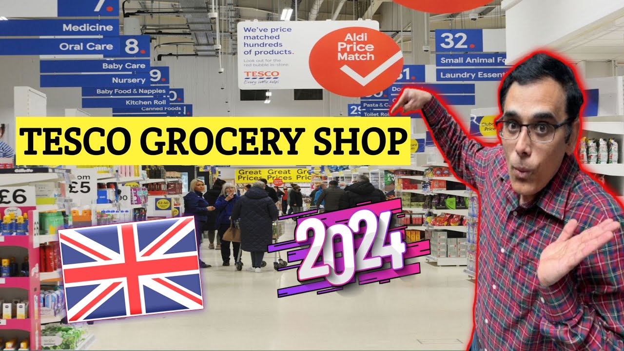 British Supermarket Shopping Walk | Tesco Grocery Shop London | Inside A UK Supermarket 2024 @Yuvi81