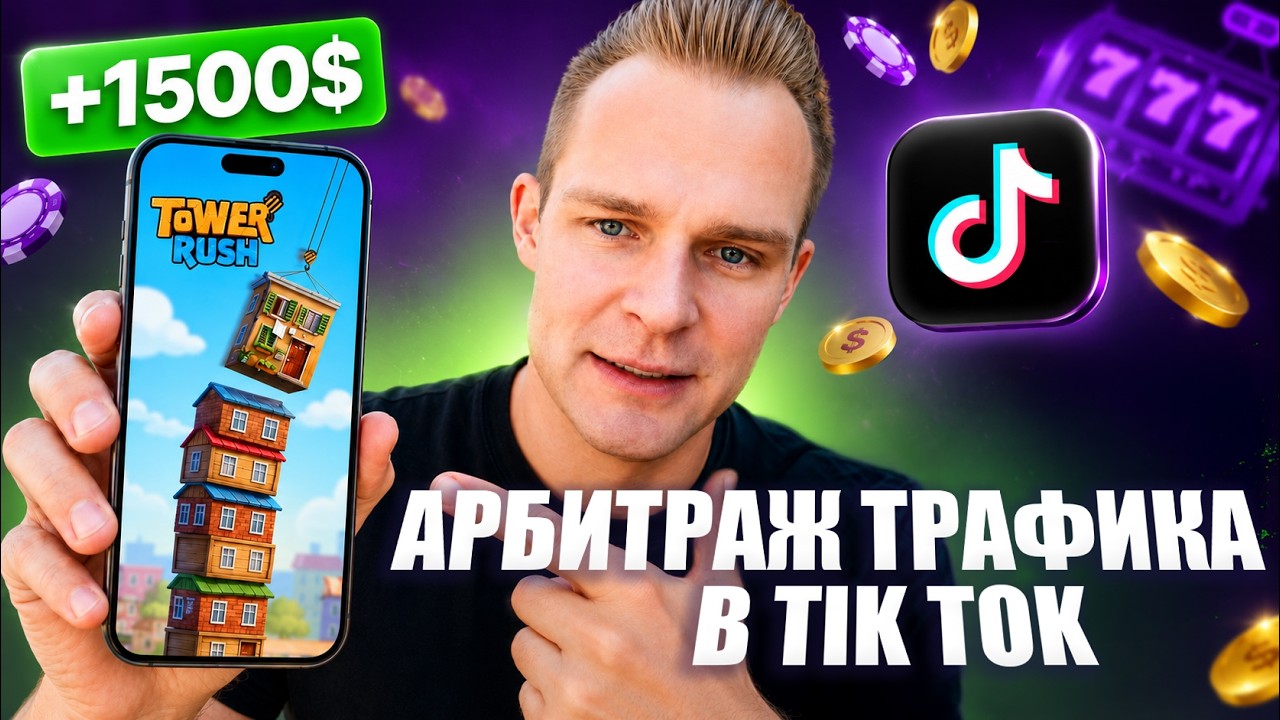 Арбитраж трафика в ТИК ТОК с нуля! Как заработать на гембле в ТИК ТОК 2026
