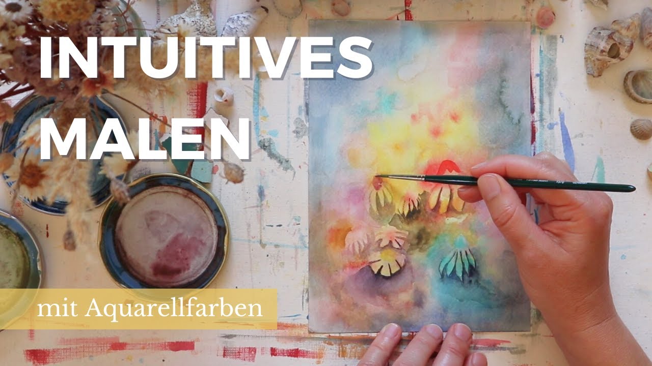 Aquarellmalerei zur Entspannung | Intuitives Malen | Malprozess in Echtzeit