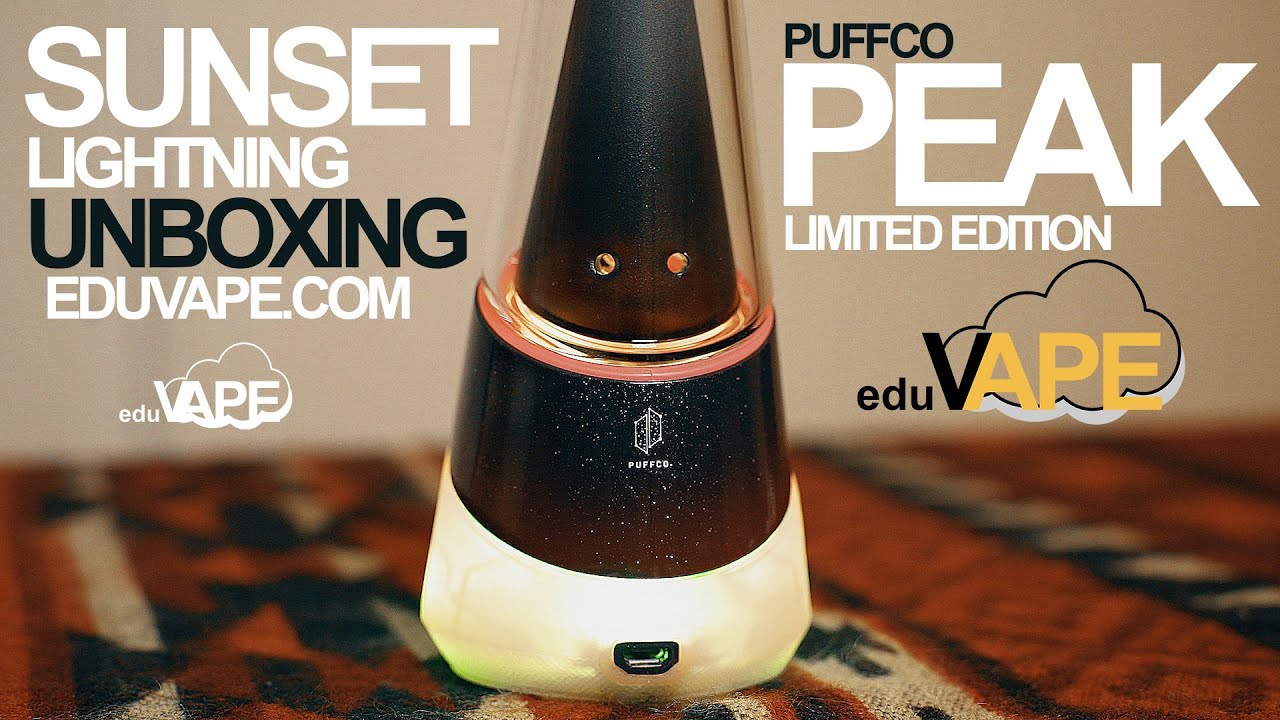 Sunset Lightning Peak by Puffco - Unboxing 2019 Limited Edition Smart Rig  - eduvape.com