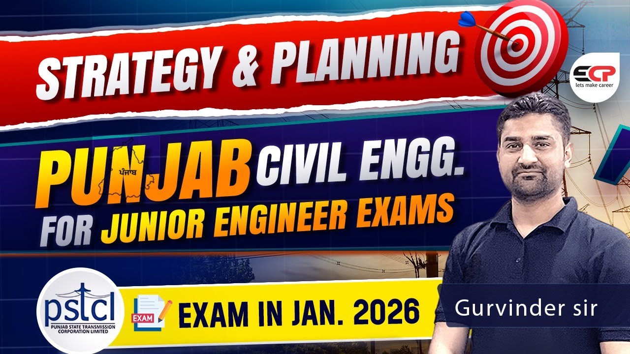 Strategy & Planning for Punjab Civil students for Junior Engineer Exam preparation PSSSB PSTCL