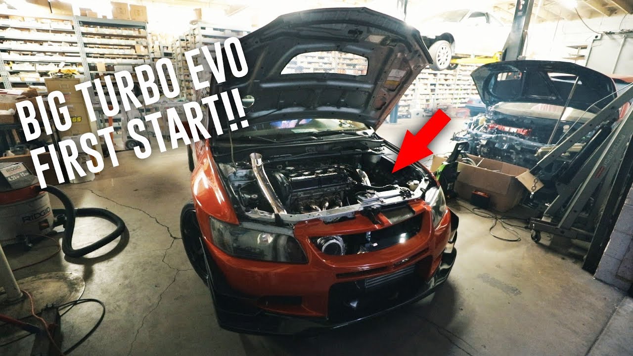 STARTING & REVING BIG TURBO EVO FOR THE FIRST TIME!