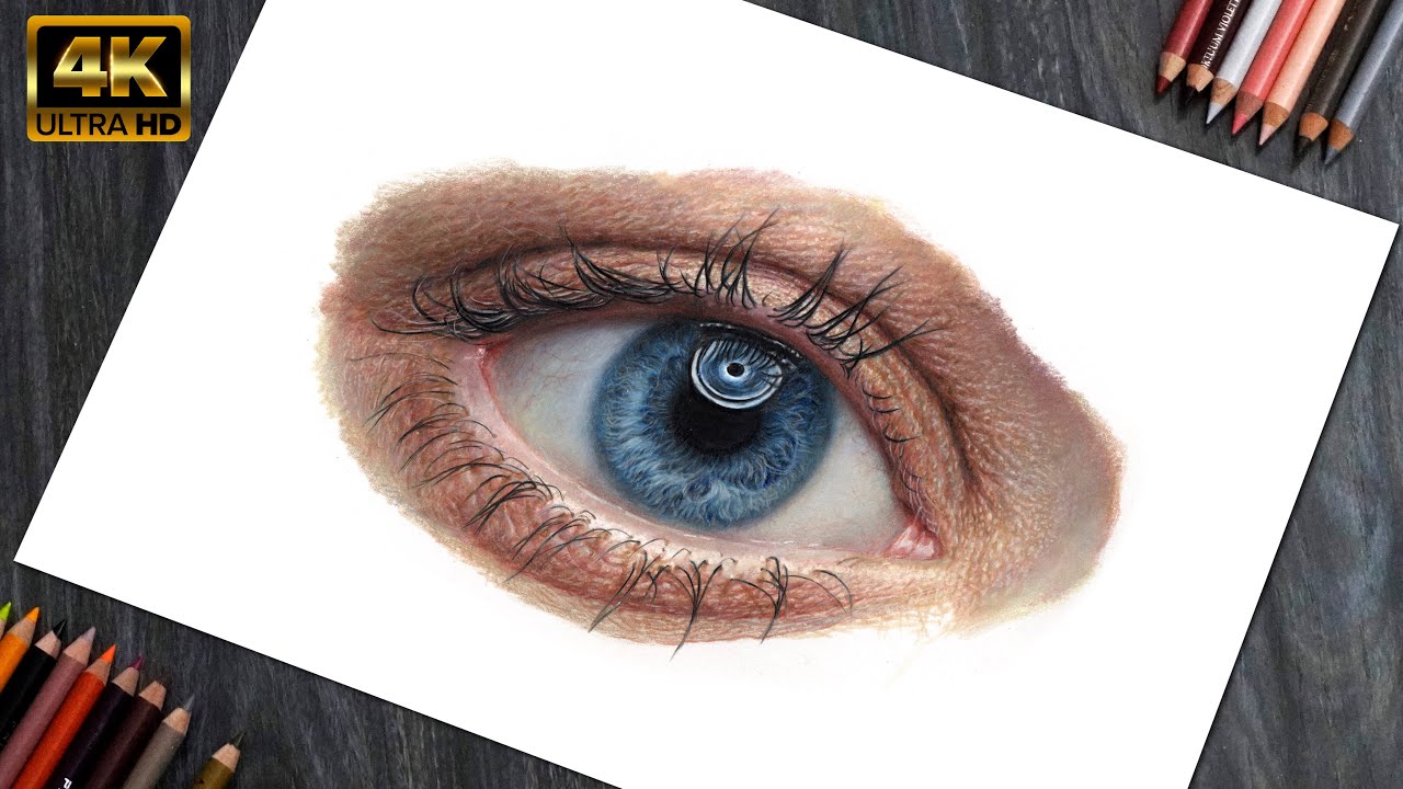 Drawing a Realistic Eye with Colored Pencils