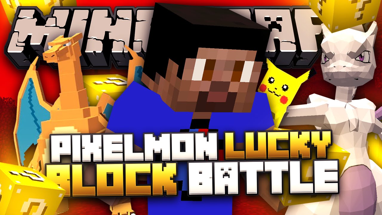 Minecraft PIXELMON LUCKY BLOCK BATTLE #1 with Vikkstar & Lachlan