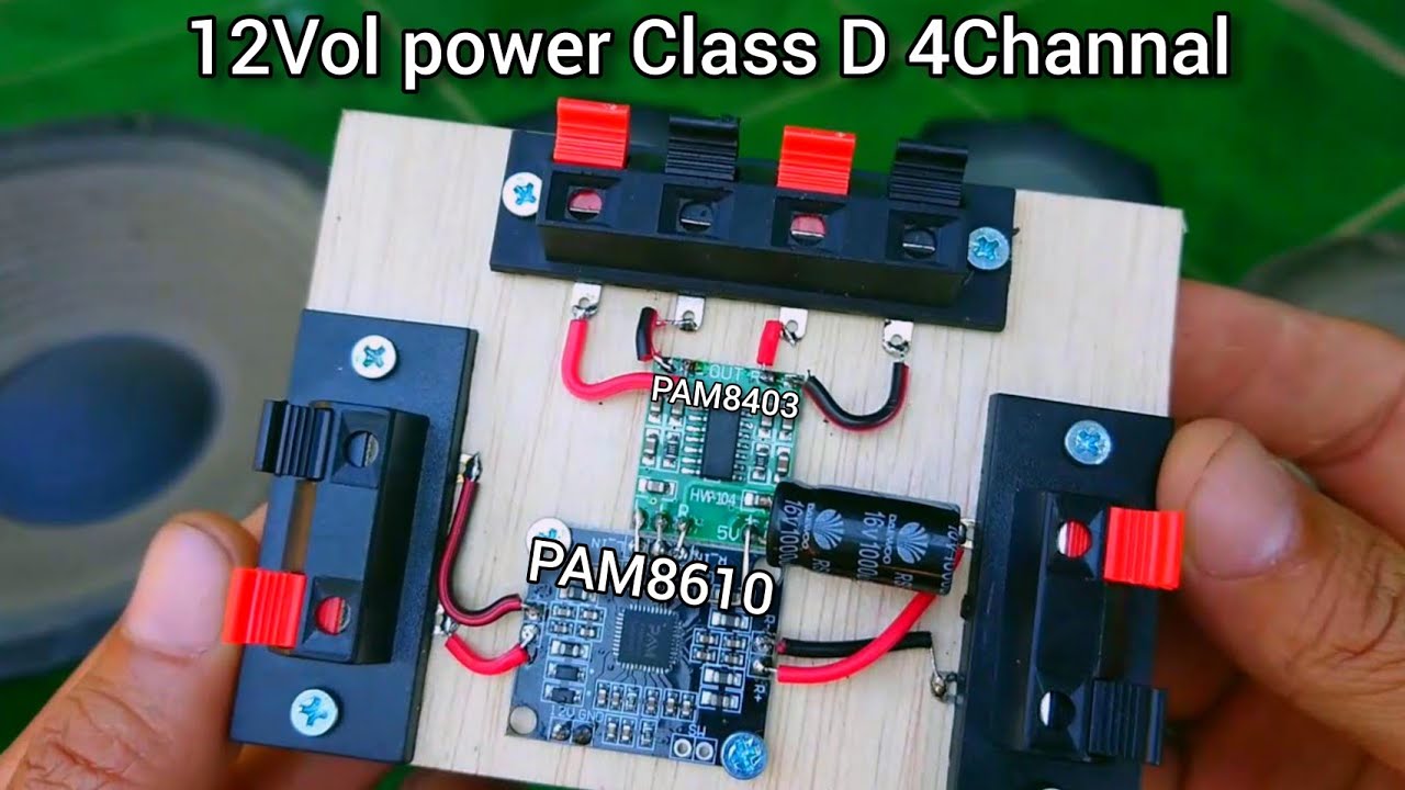 DIY Powerful BASS 4channal Amplifier using PAM8610 PAM8403 simple circuit @WILTEXElek