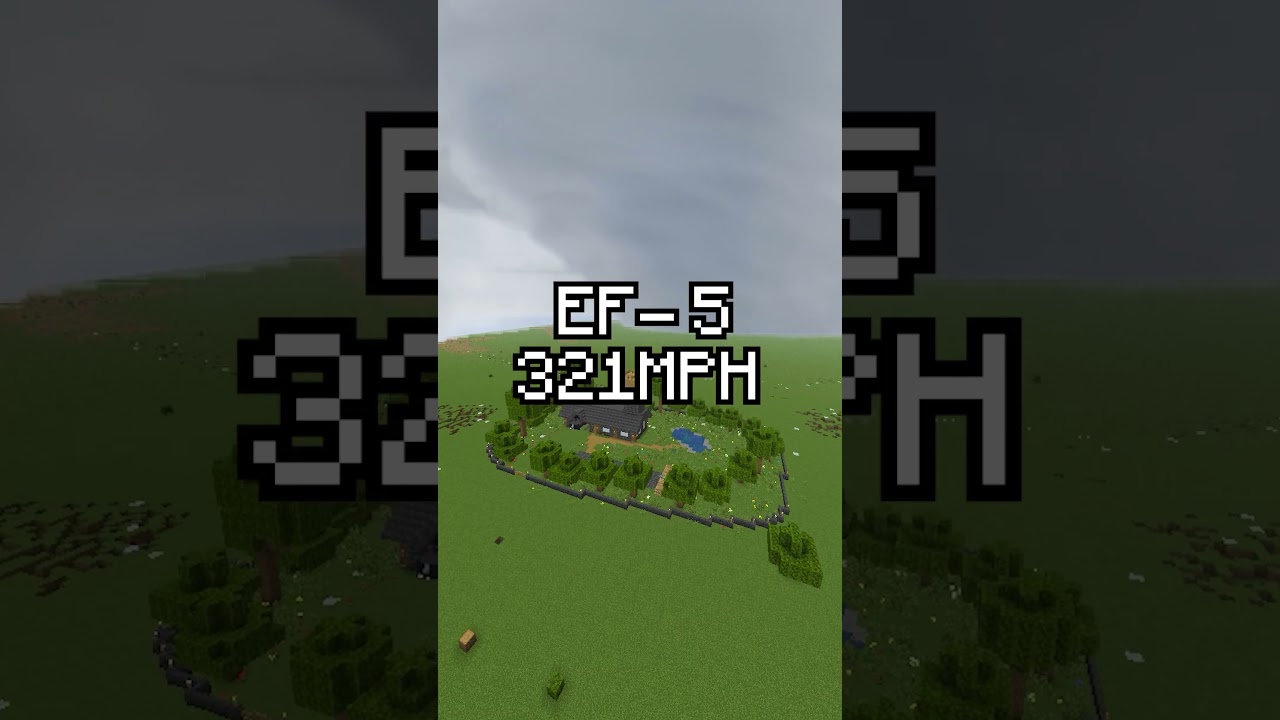 Самый большой в мире торнадо против базы в Minecraft