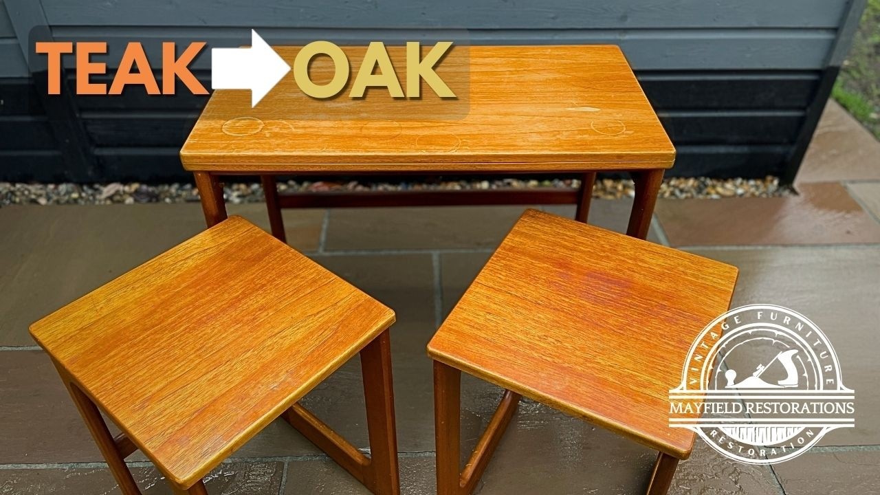 Changing the Colour of Mid Century Furniture (The Right Way) | Teak to Light Oak Restoration