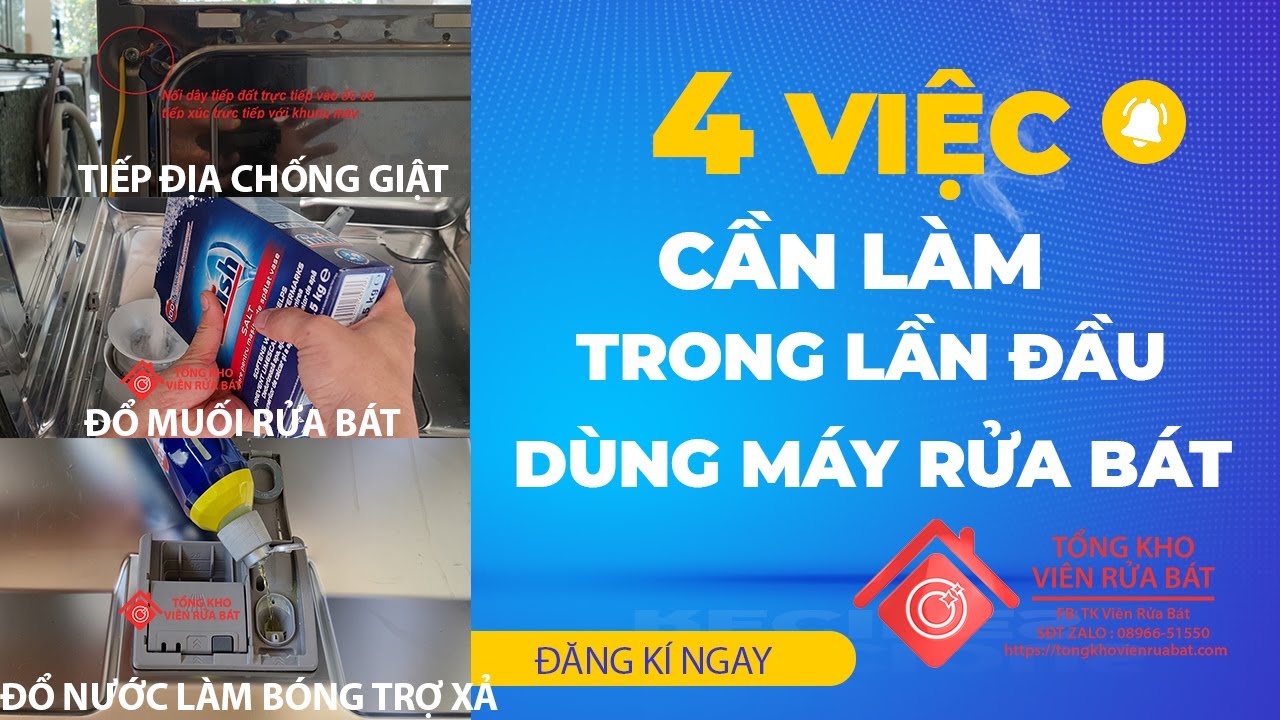 4 Việc cần làm khi sử dụng máy rửa bát Bosch lần đầu - Hướng dẫn cách sử dụng máy rửa bát Bosch