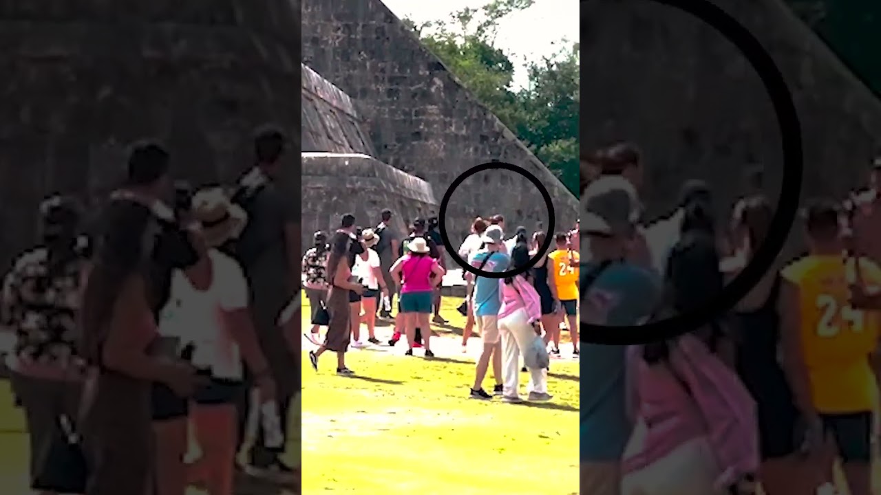 WATCH tourist get 'whacked with a stick' after climbing Mexican pyramid 👀 #shorts | NY Post