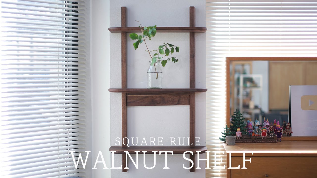 SQUARERULE FURNITURE - Making Walnut Wall Shelf