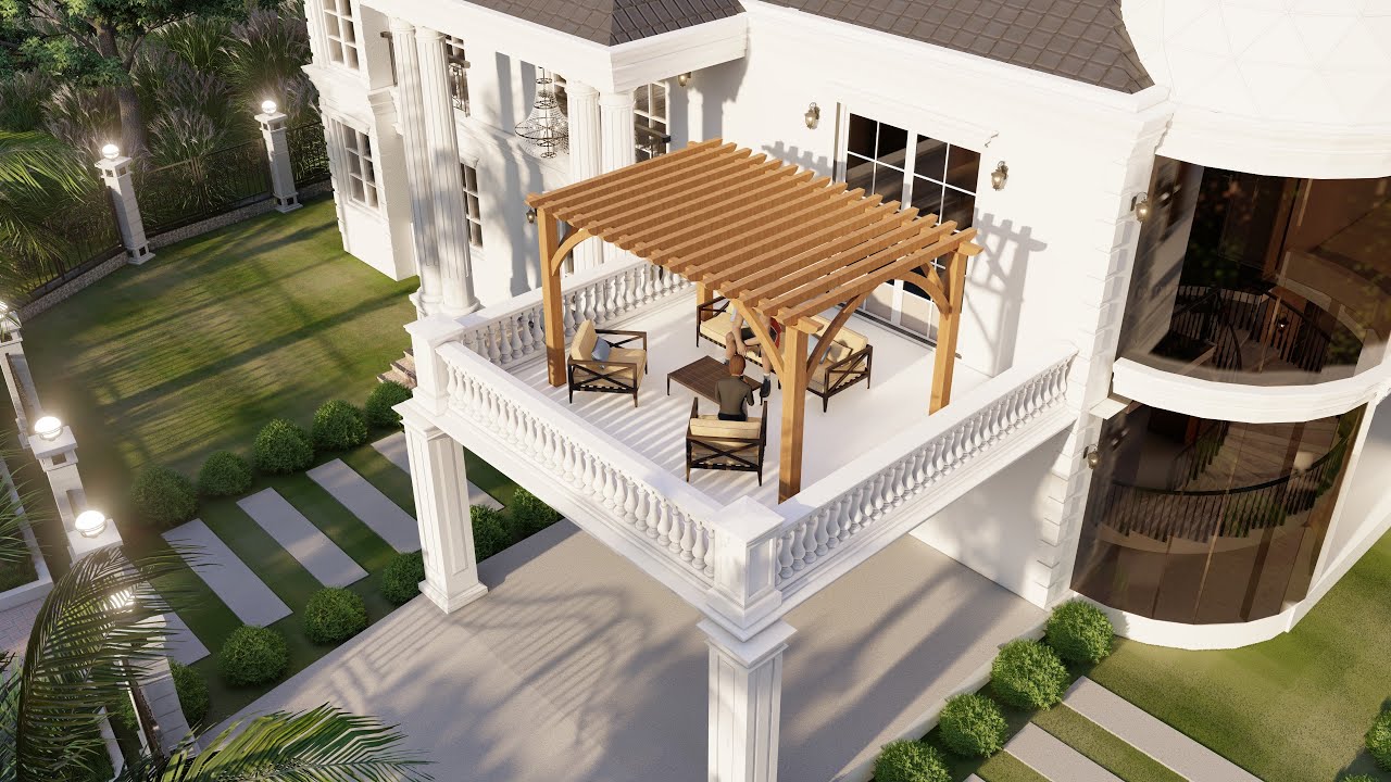 Building in Ghana 🇬🇭Episode 15 || Front patio pergola