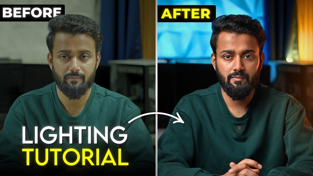 Easy lighting Setup For YouTube Videos | Only 3 Lights