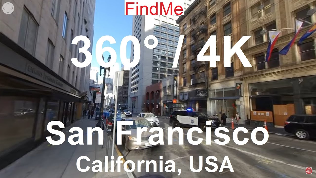 VR 360 4K San Francisco Walking Tour, Salesforce Transit Center to Mason St 美國舊金山步行之旅; アメリカ、サンフランシスコ