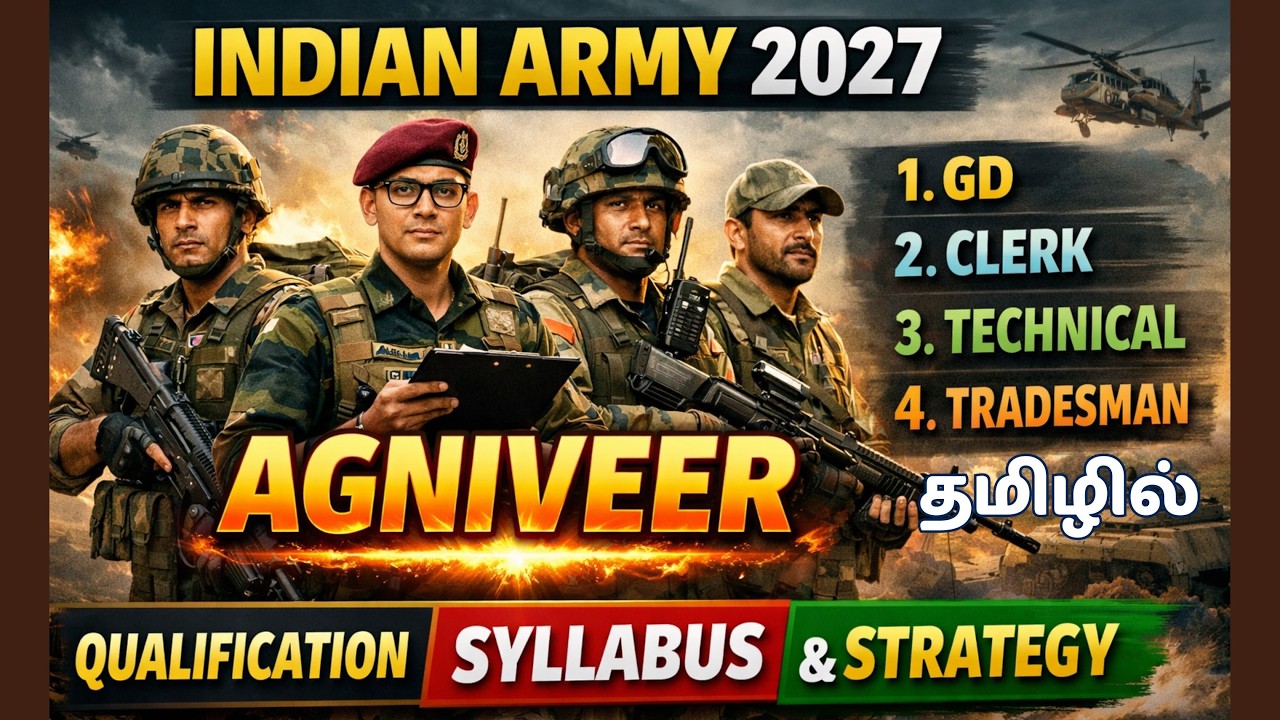 இந்திய இராணுவம் Agniveer 2027🔥🪖 | தகுதி + பாடத்திட்டம் + Strategy