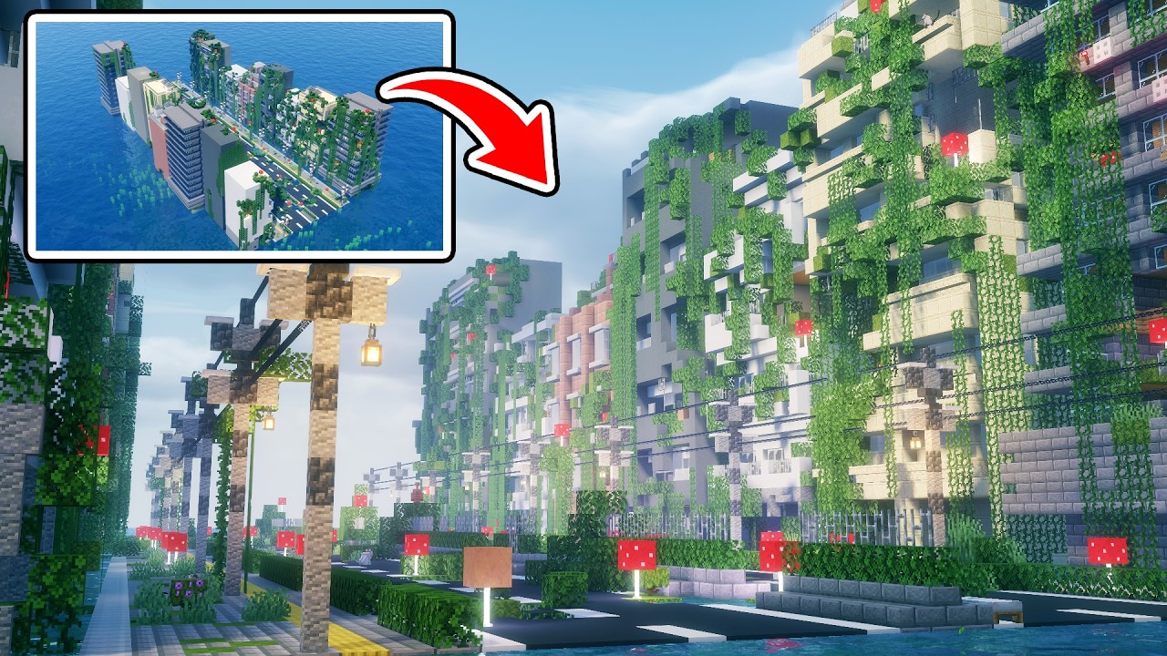 【マイクラ】総勢50人で海の上に荒廃した現代都市を作る【つる鯖】