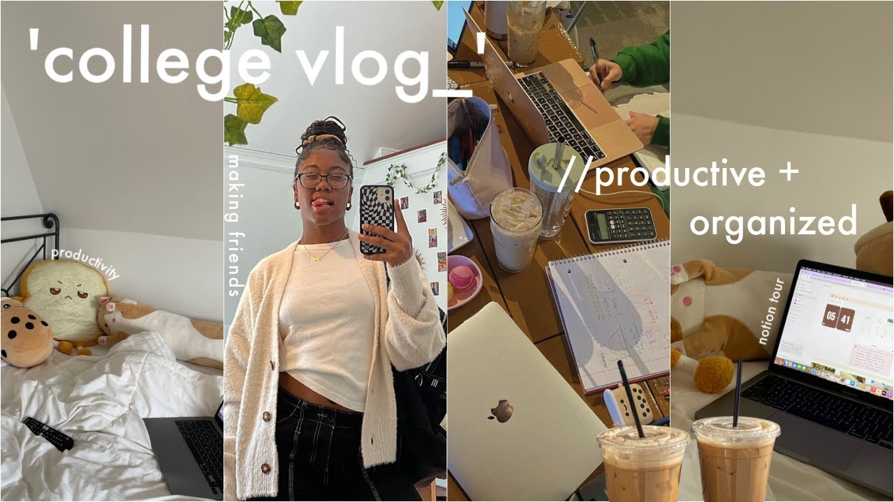 college vlog 📚| a few productive days in my life (classes, organizing, notion)