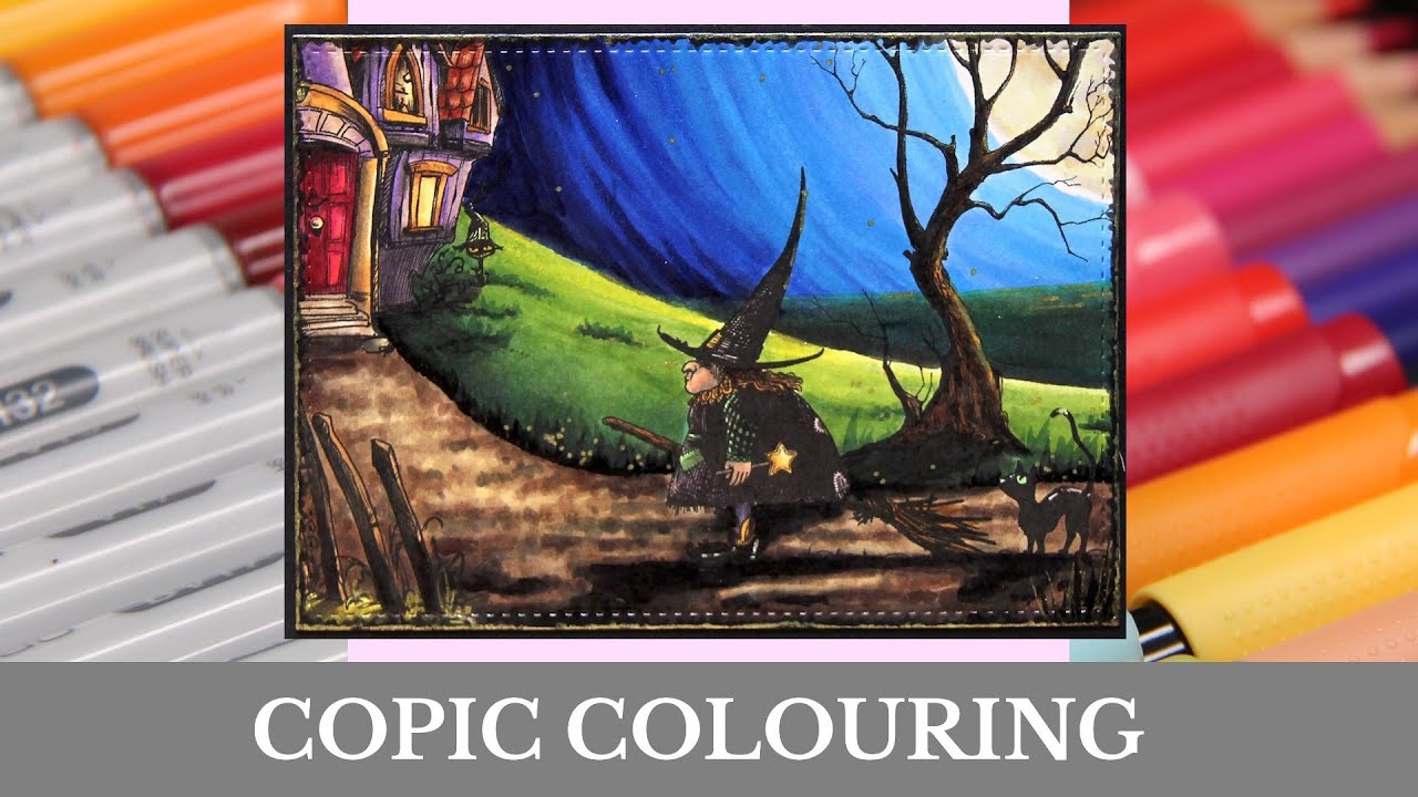 COPIC Video - AALL & Create Halloween scene sets #1057 #1056 #1052