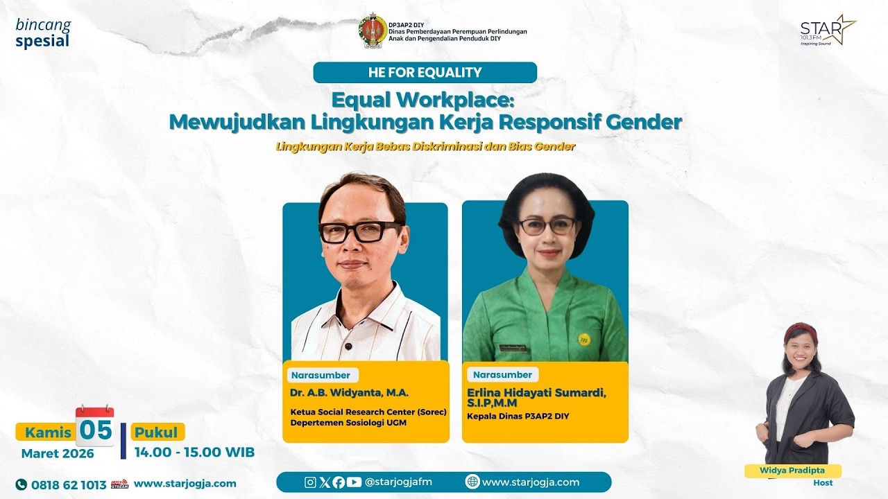 DP3AP2 DIY : EQUAL WORKPLACE, MEWUJUDKAN LINGKUNGAN KERJA RESPONSIF GENDER
